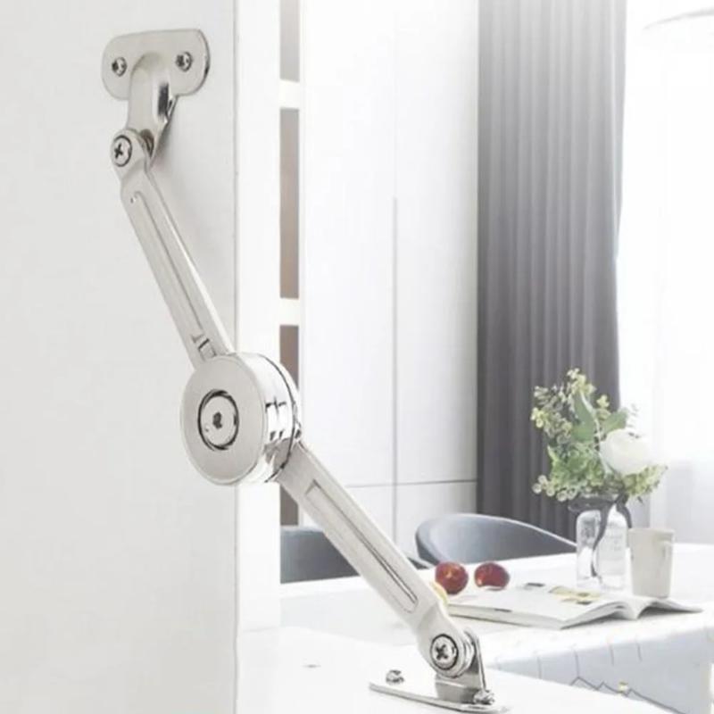 Soft Close Hinge - Satin Nickel Folding Lid Support Hinge
