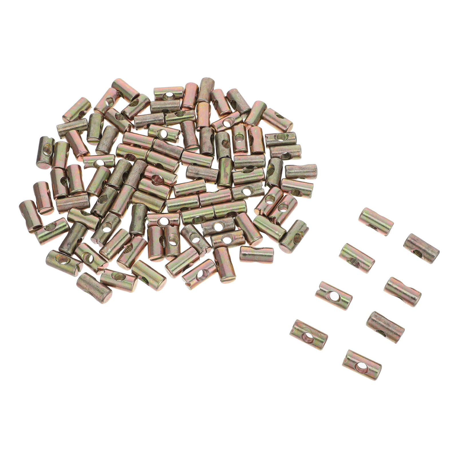 Furniture Hardware Threaded Inserts - 100Pcs Furniture Joint Connectors Slotted Cross