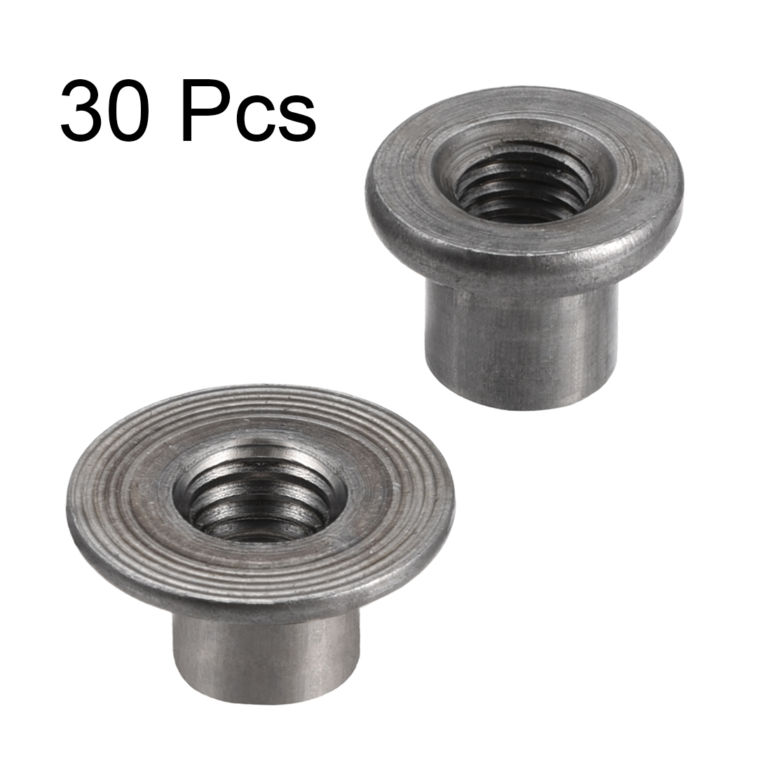Furniture Hardware Threaded Inserts - 30Pcs M8 M10 Carbon Steel Round