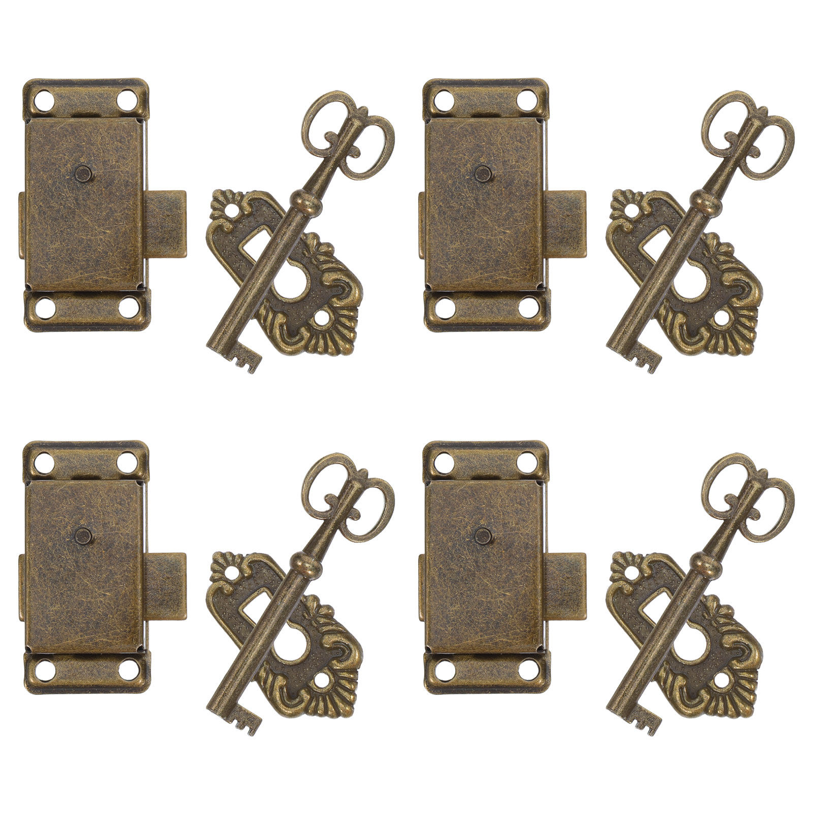 Furniture Hardware Vintage - 4Sets Furniture Cabinet Locks Iron Retro