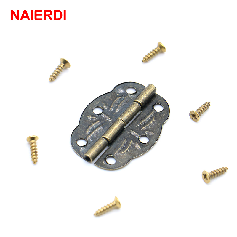 Furniture Hardware Vintage - 20pcs NAIERDI Bronze Hinges Decoration Jewelry