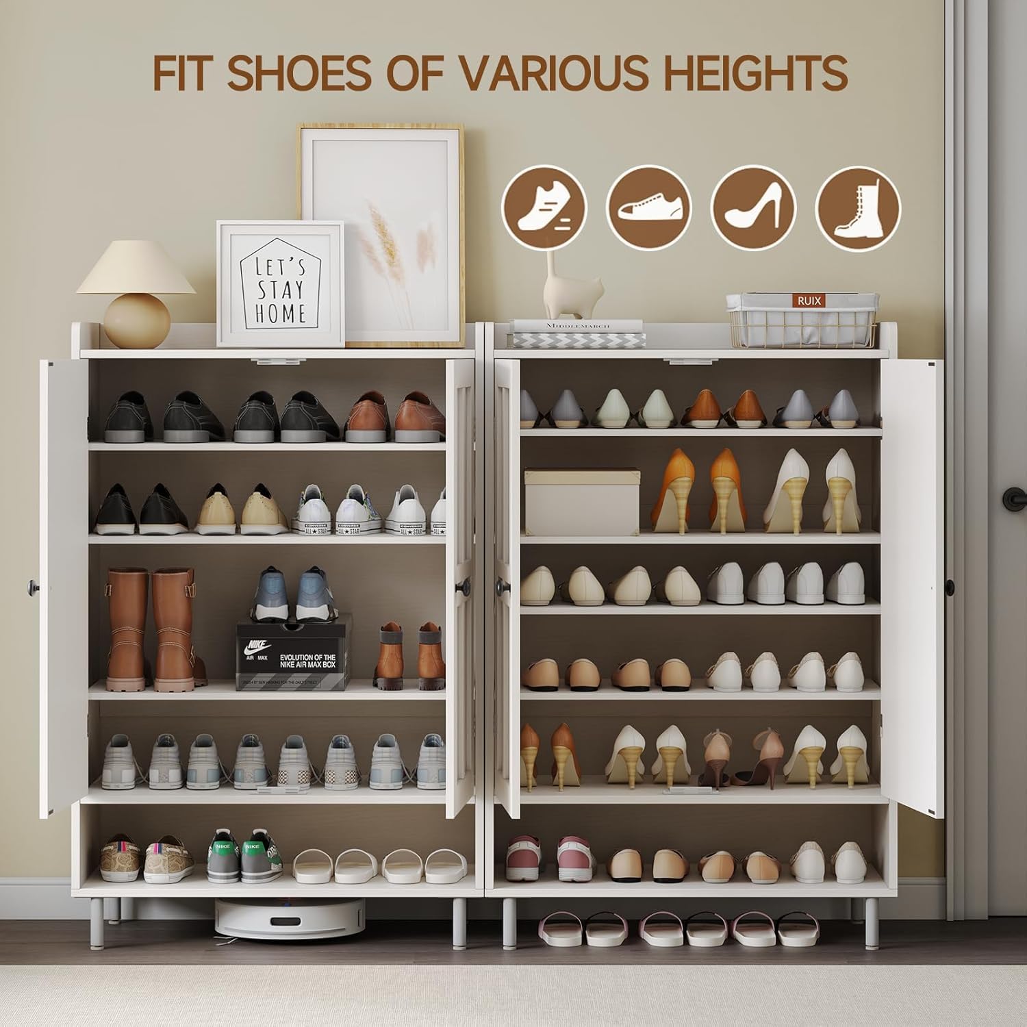 6 Tier Shoe Storage Cabinet, 4 - огляд і ціна Cabinet Hinge Overlay