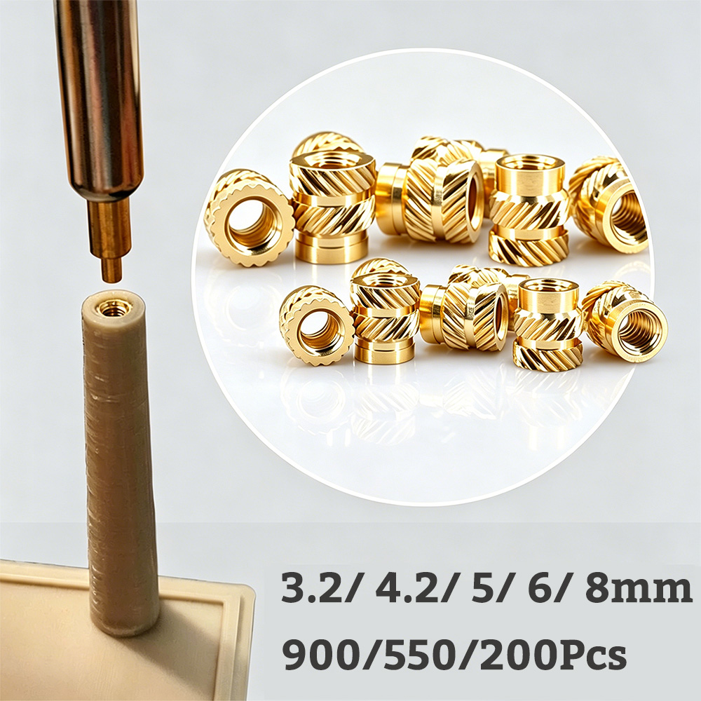 1/4-20 UNC Brass Knurled Nuts  - огляд і ціна Furniture Hardware Threaded Inserts