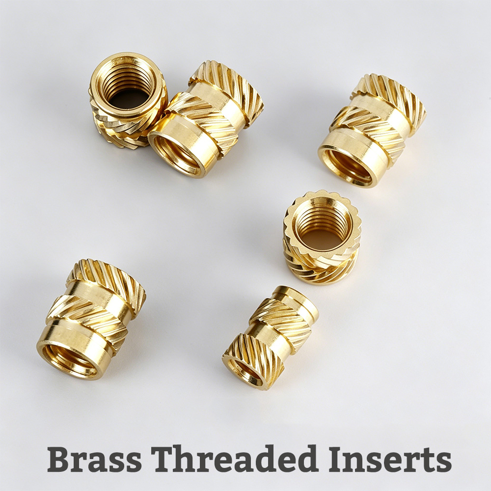 1/4-20 UNC Brass Knurled Nuts  - огляд і ціна Furniture Hardware Threaded Inserts