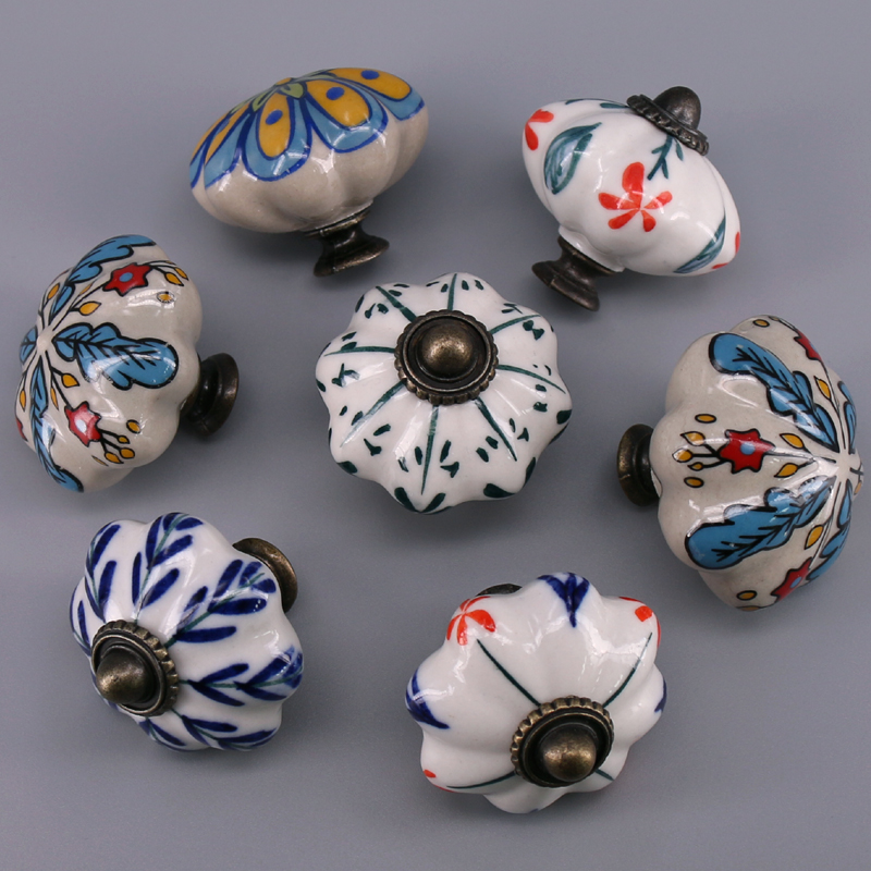 1x Flower Leaft Ceramic Retro  - огляд і ціна Furniture Hardware Vintage