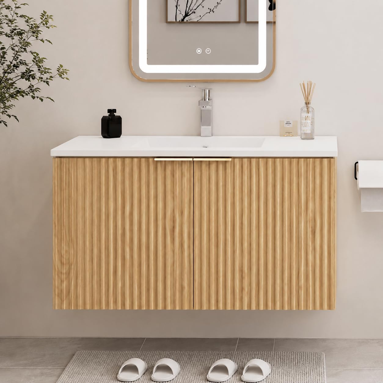Modern Floating Bathroom Vanit - огляд і ціна Soft Close Hinge
