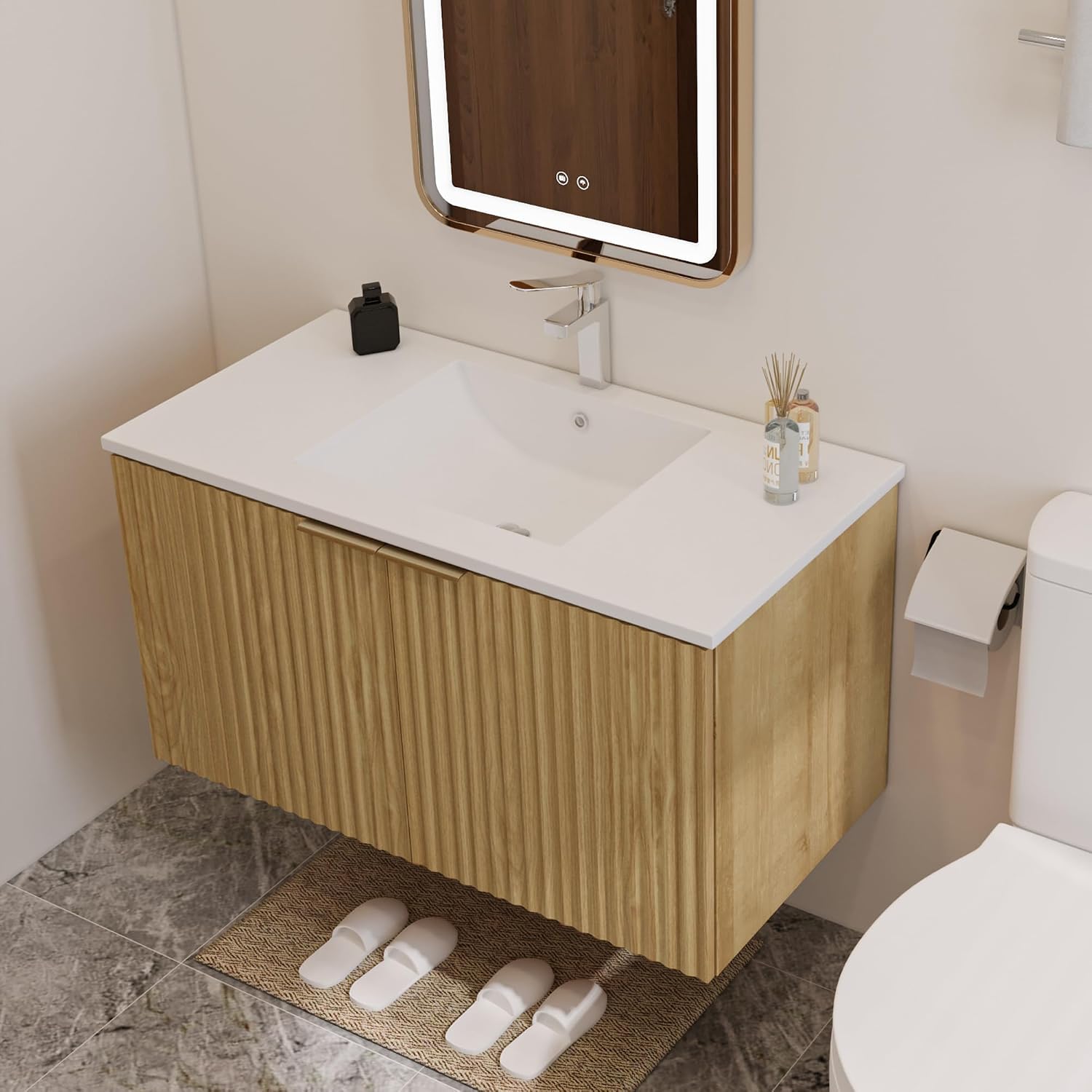 Modern Floating Bathroom Vanit - огляд і ціна Soft Close Hinge