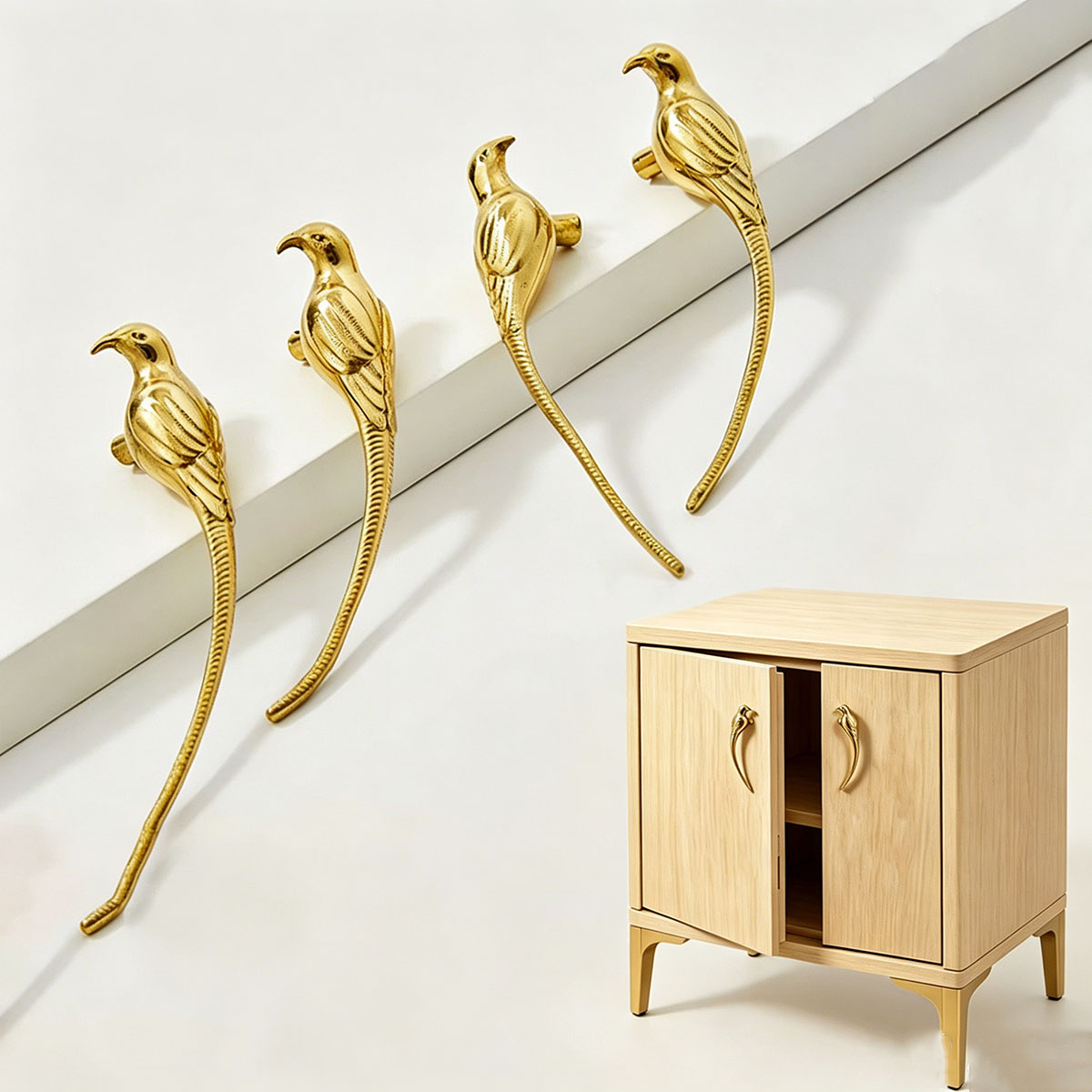 Golden Bird Drawer Pulls - Uni - огляд і ціна Unique Furniture Hardware