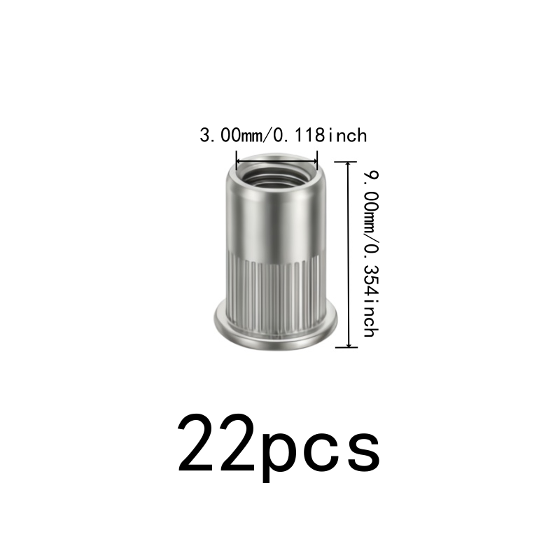 22 pcs M3 Threaded Insert Nuts - огляд і ціна Furniture Hardware Threaded Inserts