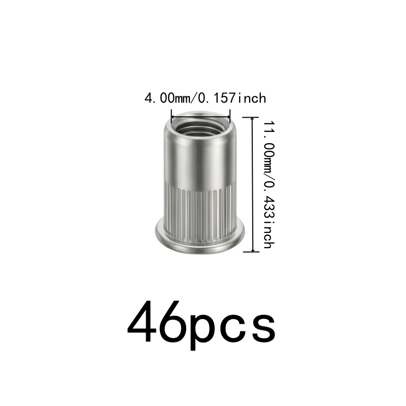 46 pcs M4 Threaded Insert Nuts - огляд і ціна Furniture Hardware Threaded Inserts