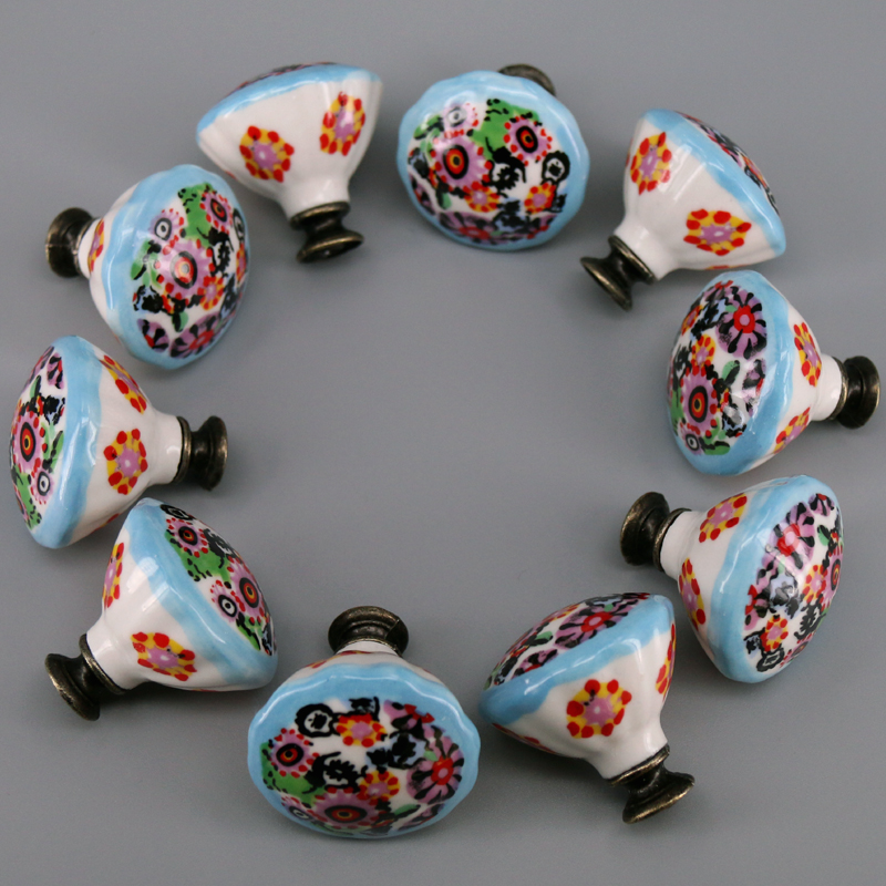 10PCS Colored Ceramic Knobs Un - огляд і ціна Unique Furniture Hardware