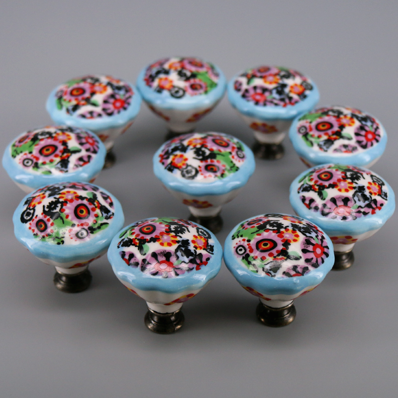 10PCS Colored Ceramic Knobs Un - огляд і ціна Unique Furniture Hardware
