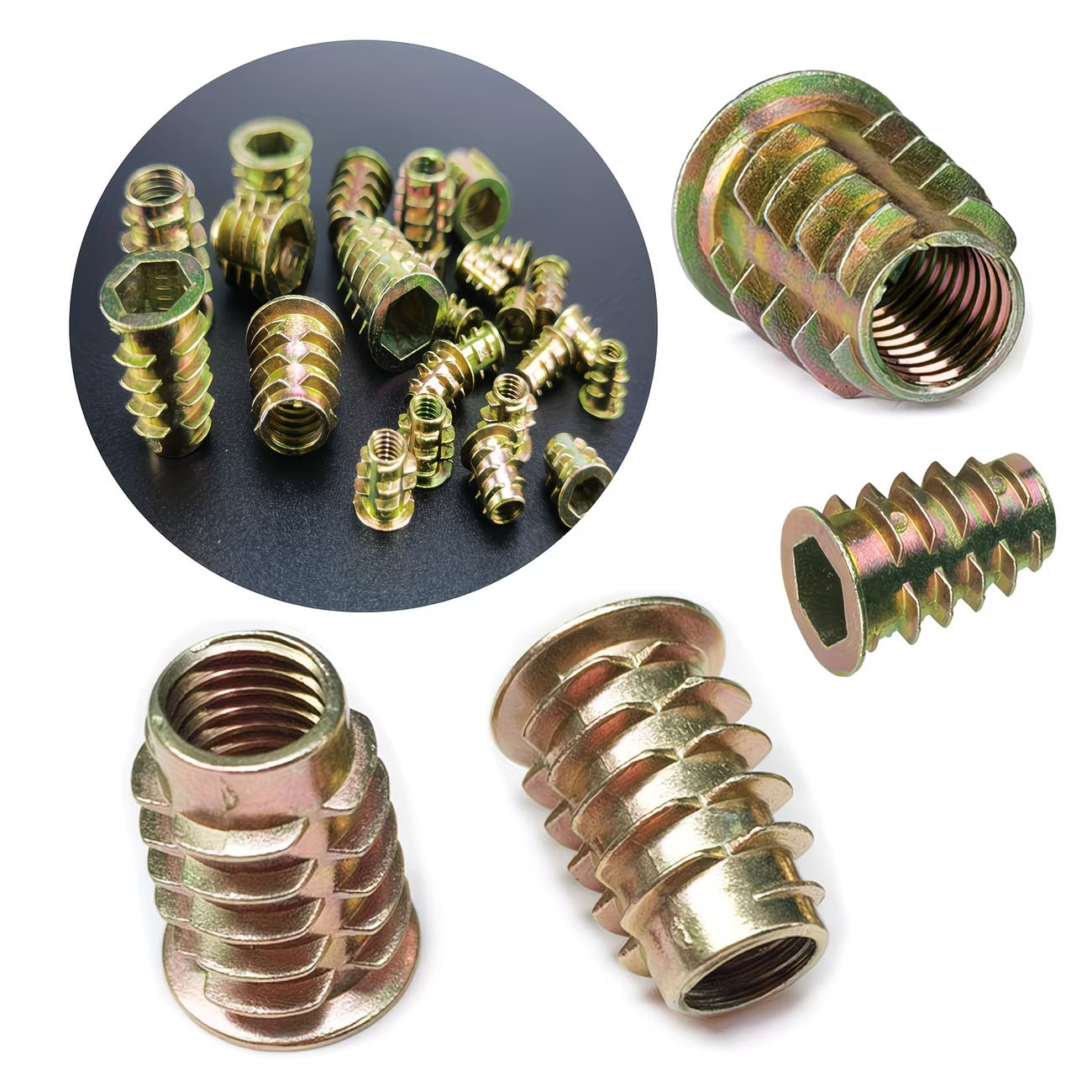 70pcs Threaded Insert Nut E-nu - огляд і ціна Furniture Hardware Threaded Inserts