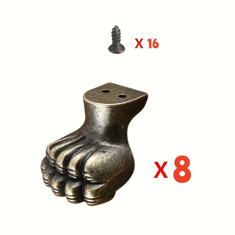 8pcs Antique Foot Brass Jewelr - огляд і ціна Cabinet Hinge Overlay