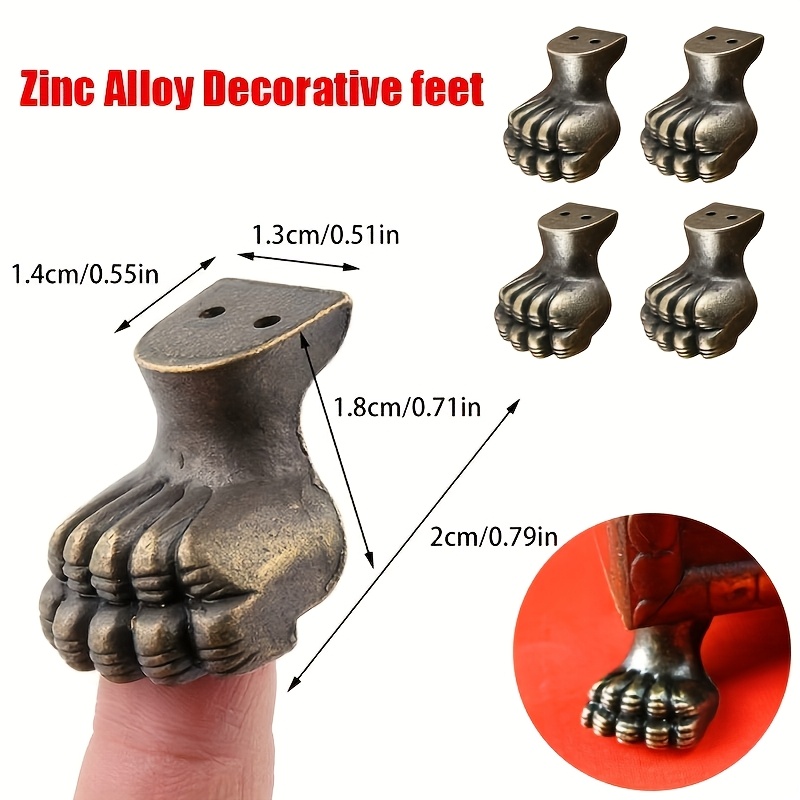 8pcs Antique Foot Brass Jewelr - огляд і ціна Cabinet Hinge Overlay