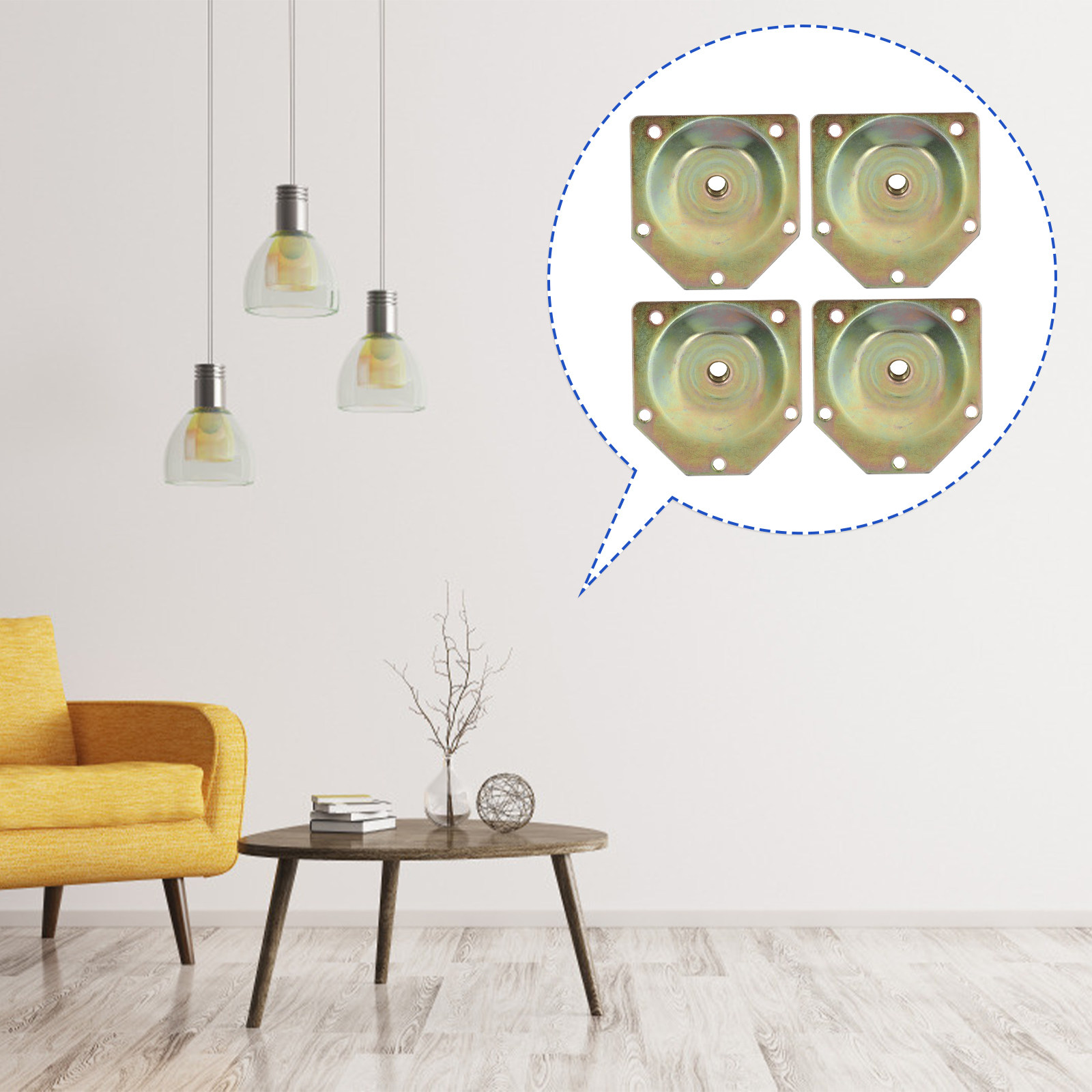 4Pcs Nut Set 12 Degree Slanted - огляд і ціна Furniture Leg Set