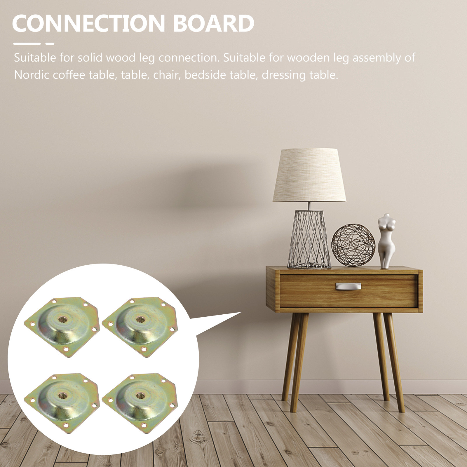 4Pcs Nut Set 12 Degree Slanted - огляд і ціна Furniture Leg Set