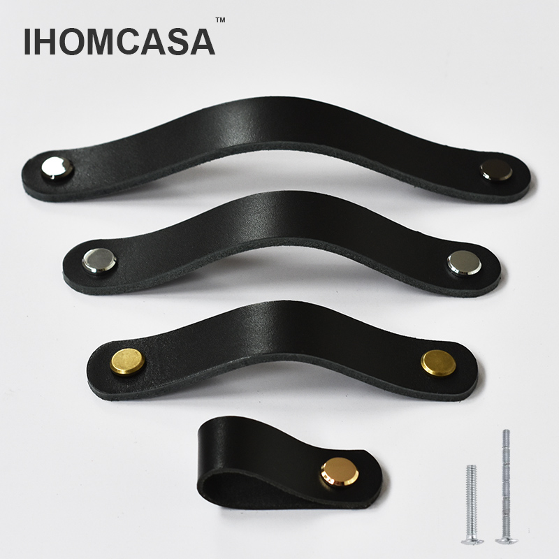 IHOMCASA Black Leather Knobs   - огляд і ціна Restoration Hardware Furniture Used