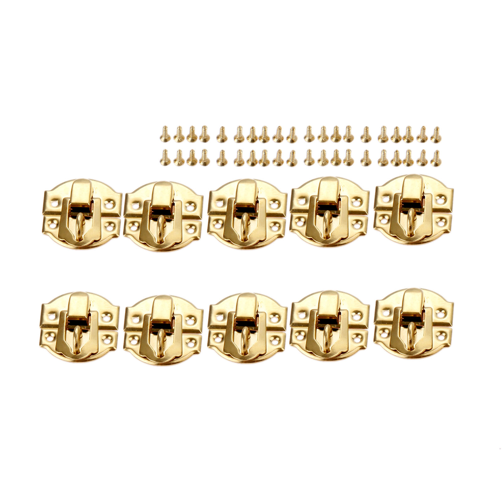 10pcs Golden Box Latch Clasps  - огляд і ціна Furniture Hardware Vintage
