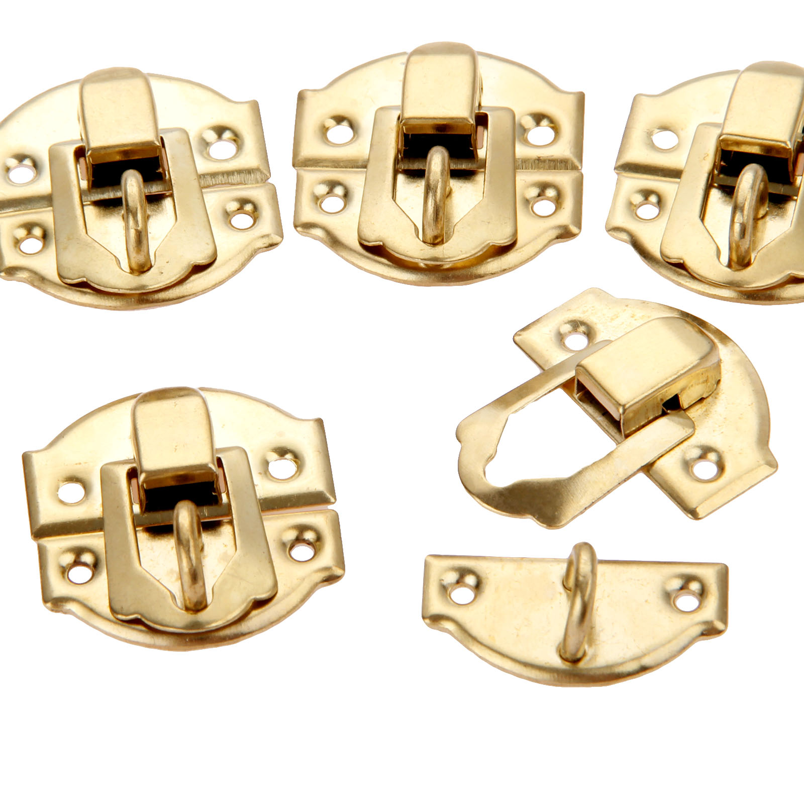 10pcs Golden Box Latch Clasps  - огляд і ціна Furniture Hardware Vintage