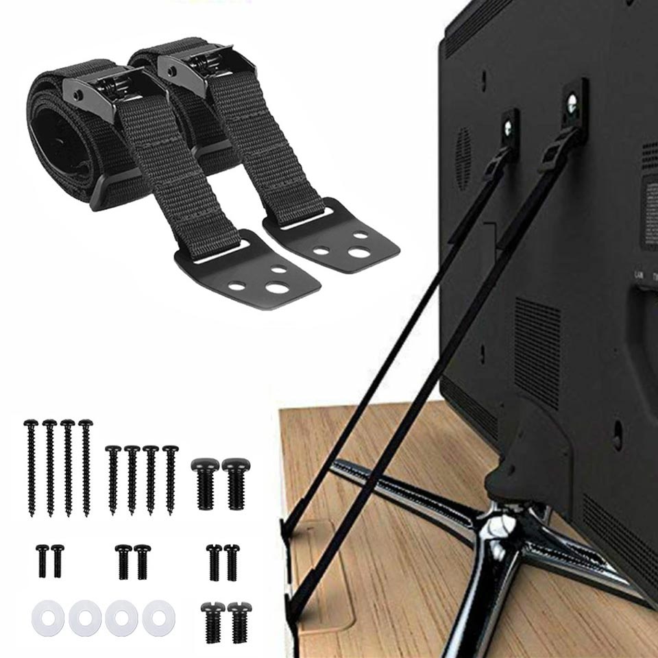 2 Pack Adjustable TV Safety St - огляд і ціна Furniture Hardware Manufacturers