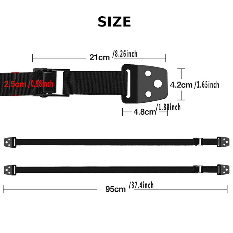 2 Pack Adjustable TV Safety St - огляд і ціна Furniture Hardware Manufacturers