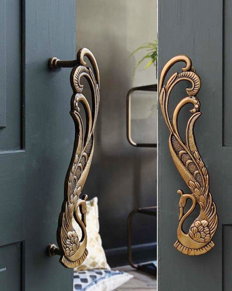 IMPEU Peacock Figurine Door Ha - огляд і ціна Furniture Hardware Vintage