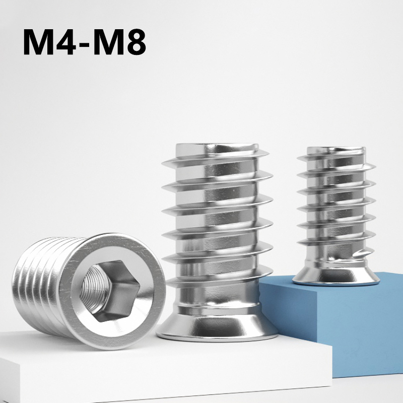 304 Stainless Steel Hex Socket - огляд і ціна Furniture Hardware Threaded Inserts
