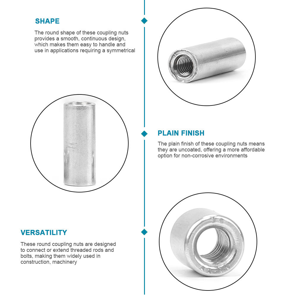 1-5pcs Round Coupling Nuts Sta - огляд і ціна Cam Lock Nut