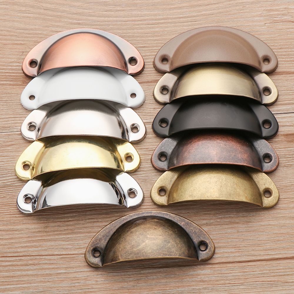 2PCS Antique Brass Shell Pull  - огляд і ціна Furniture And Kitchen Hardware Fitting