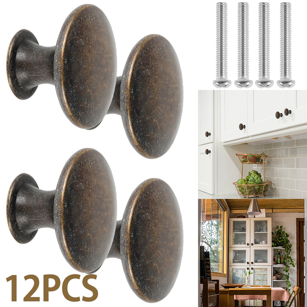 12PCS Retro Pull Handles Bronz - огляд і ціна Furniture And Kitchen Hardware Fitting